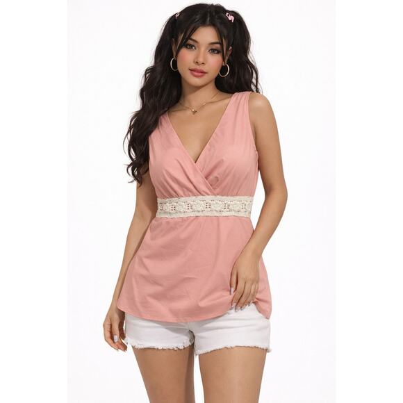 Nine & Co. by Nine West Tops - Nine & Co Y2K Babydoll Tank Top Zip Side Coquette Fairy Size 12